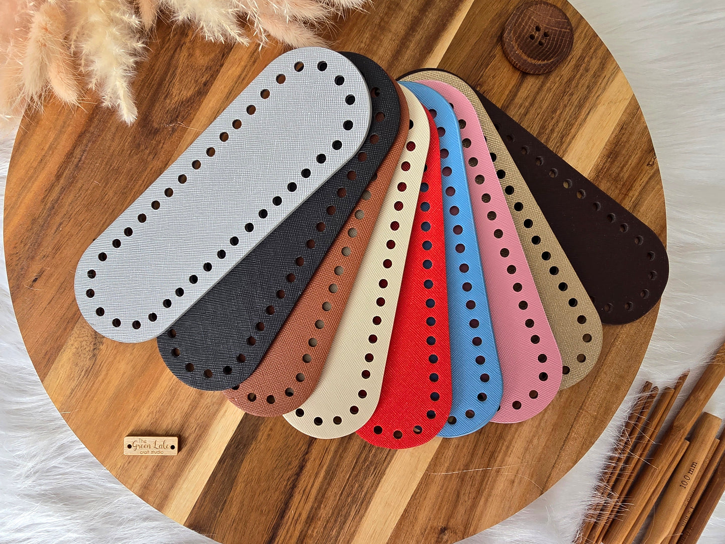 Oval bag bases 18x5.5cm Faux leather