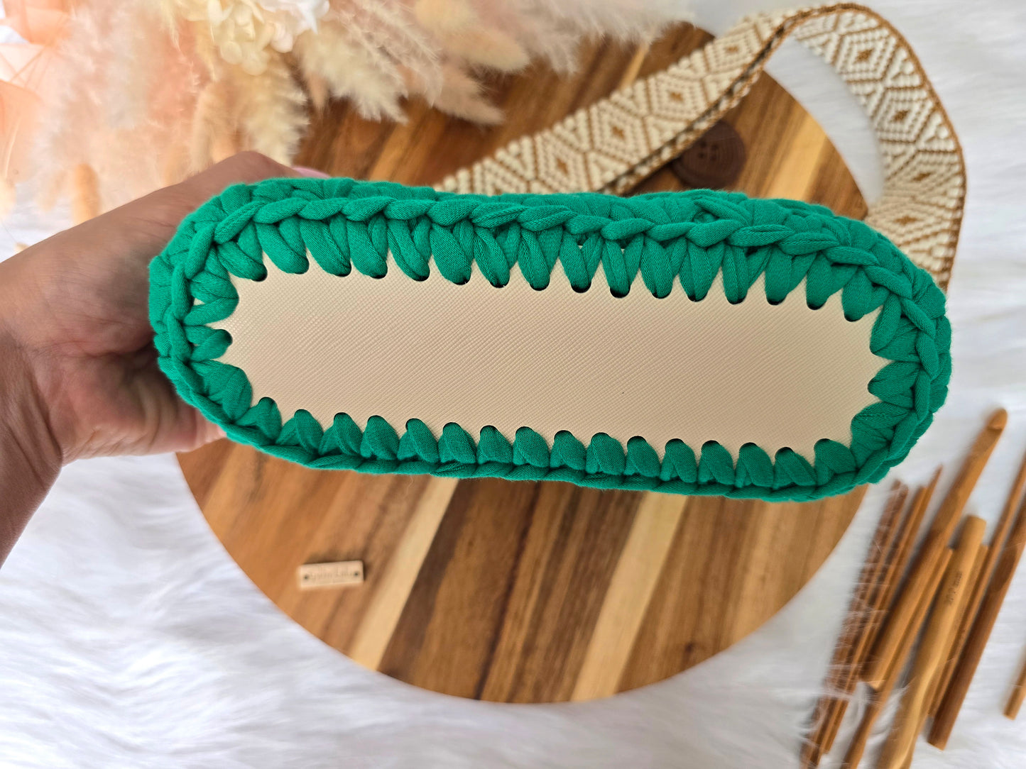 Oval bag bases 18x5.5cm Faux leather