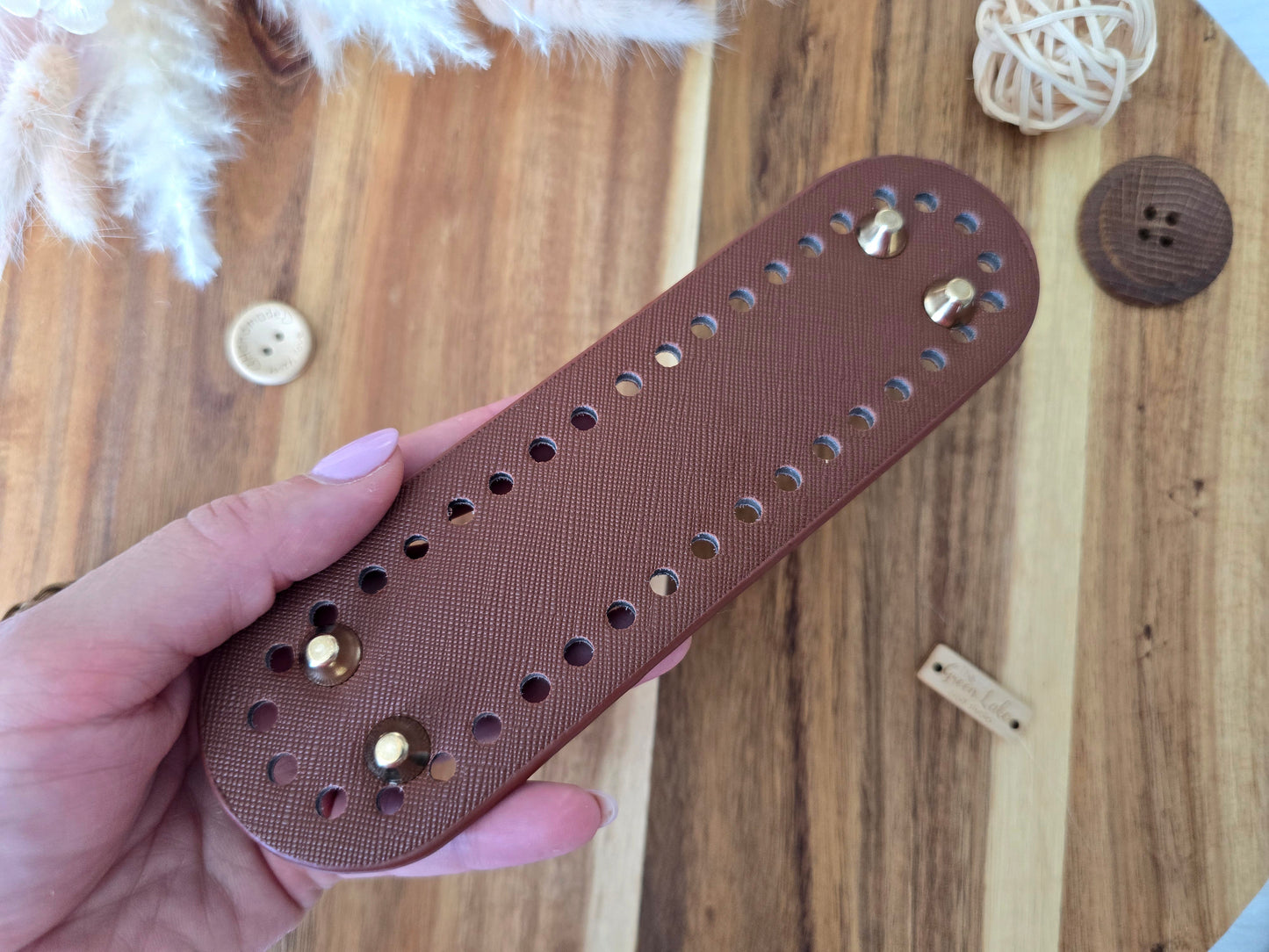 Oval bag bases 18x5cm Faux leather