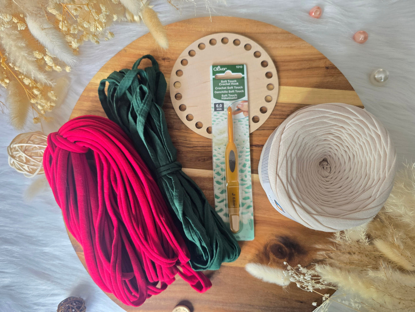 Rose Crochet Basket DIY Kit