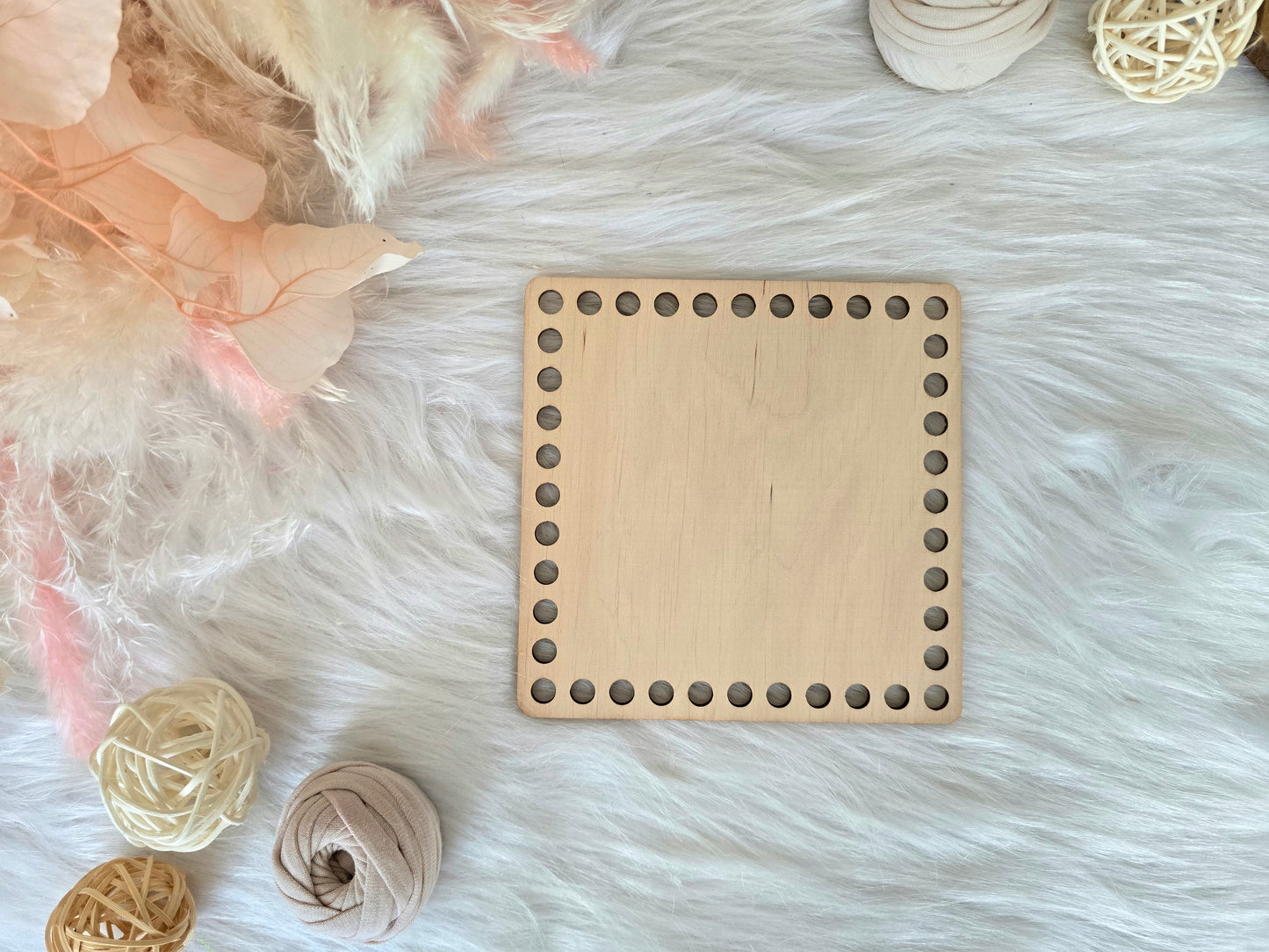 Square Wooden Bases for crochet, coiled or Macrame basket