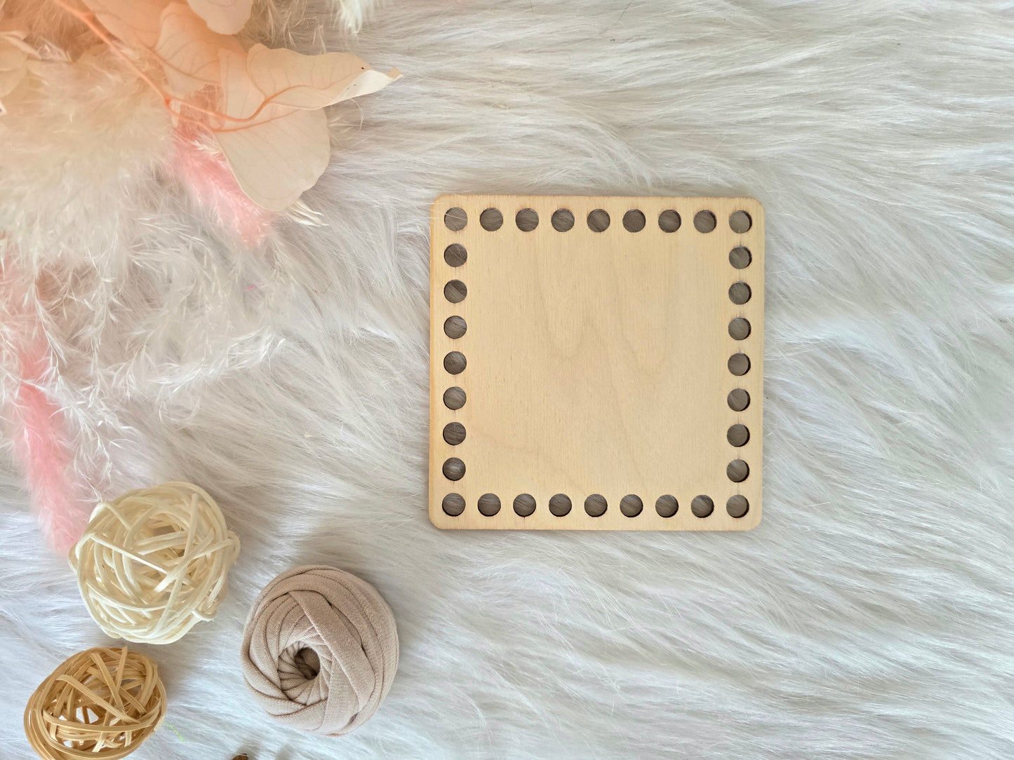 Square Wooden Bases for crochet, coiled or Macrame basket