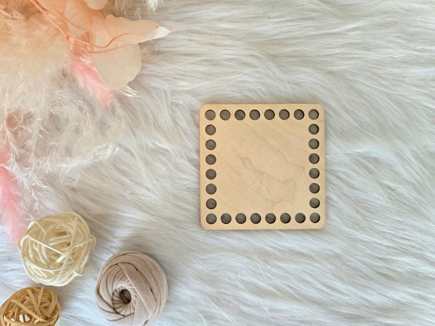 Square Wooden Bases for crochet, coiled or Macrame basket