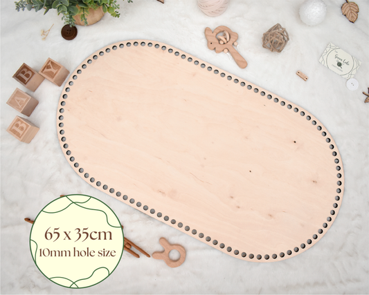 Baby cradle wooden basket bottom 65x35cm with 10mm hole size