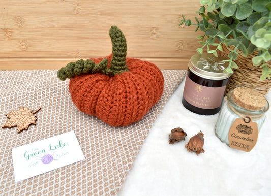Learn how to make a small crochet pumpkin Friday September 26th 6-8pm