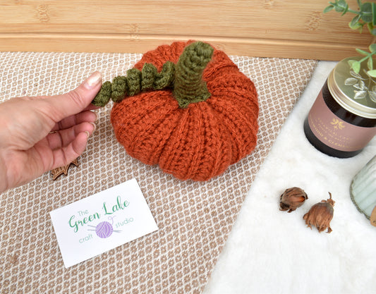Learn how to make a small crochet pumpkin Friday September 26th 6-8pm