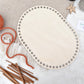 Large 30x25cm rounded rectangle wooden base for crochet basket with 10mm holes