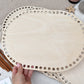 Large 30x25cm rounded rectangle wooden base for crochet basket with 10mm holes