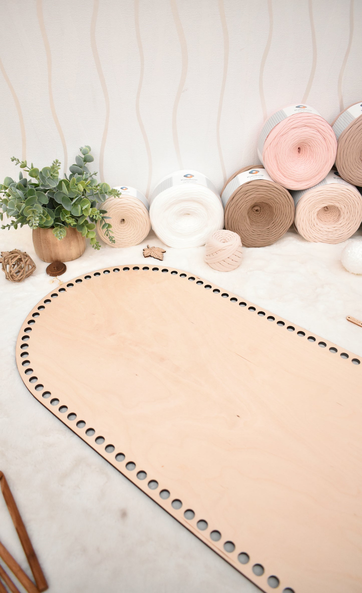 Baby cradle wooden basket bottom 75x35cm with 12mm hole size