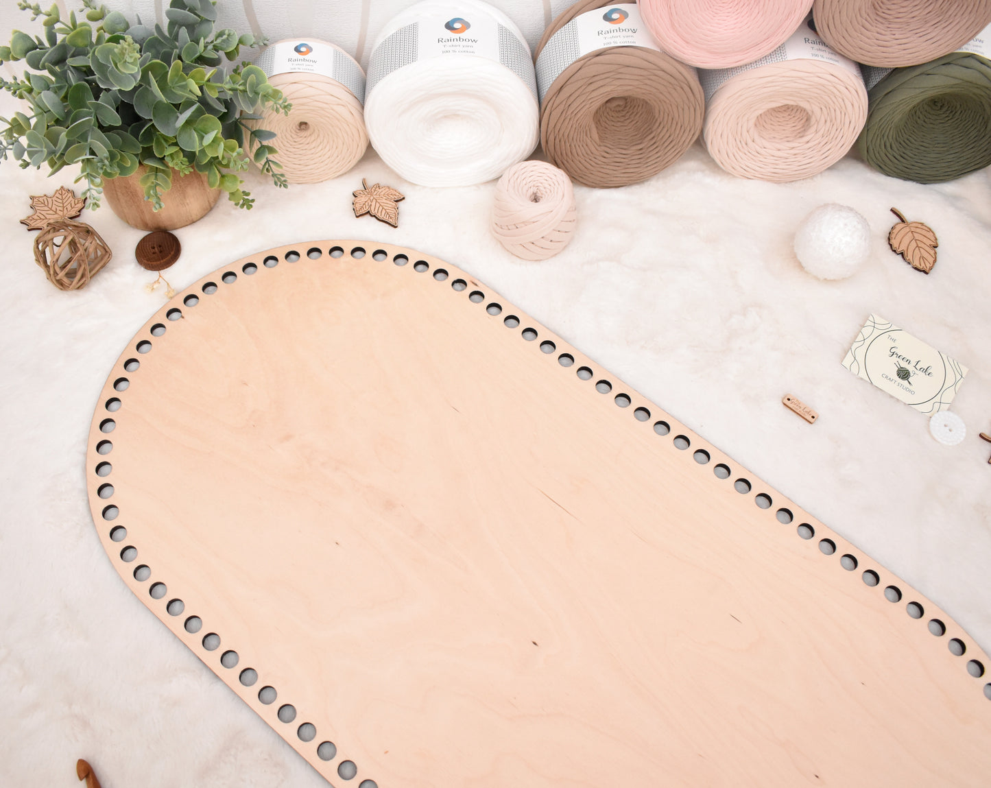 Baby cradle wooden basket bottom 75x35cm with 12mm hole size