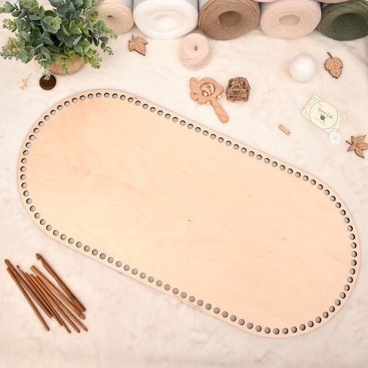 Baby cradle wooden basket bottom 75x35cm with 12mm hole size