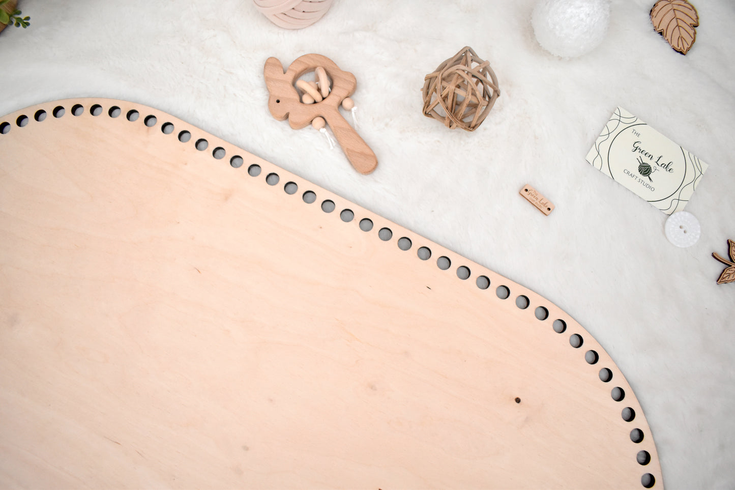 Baby cradle wooden basket bottom 65x35cm with 10mm hole size