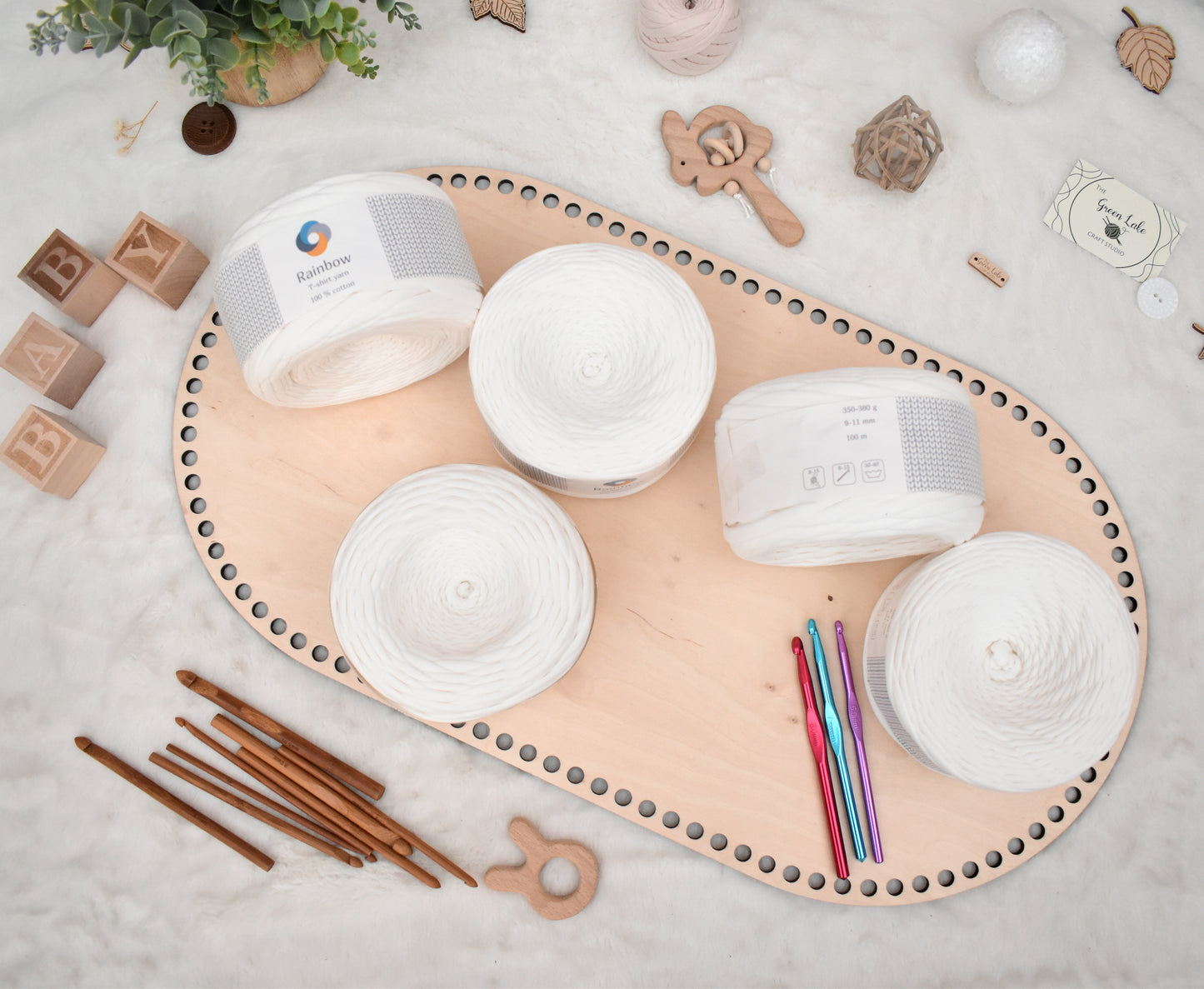 Baby cradle wooden basket bottom 65x35cm with 10mm hole size