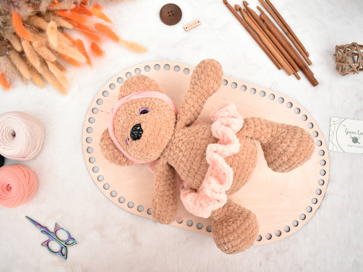 Large 40x25cm oval wooden base with 10mm holes for crochet, coiled or Macrame basket