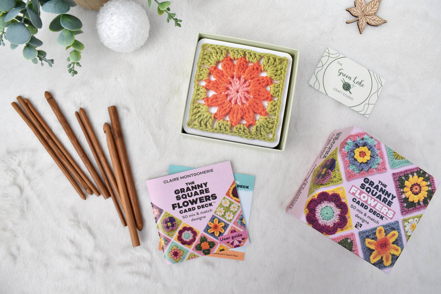 Granny square Flower card deck