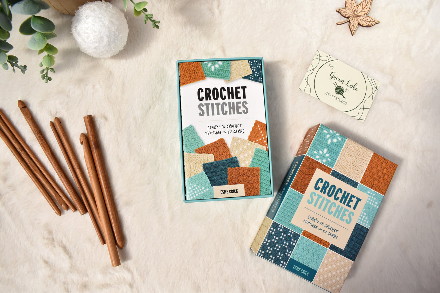 Crochet stitches card deck US terms