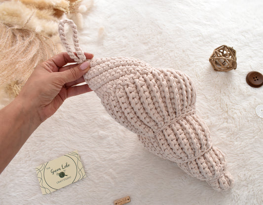 Seashell crochet basket