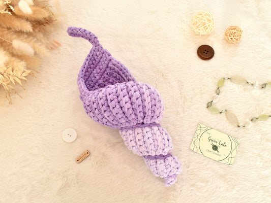 Unique spiral seashell basket