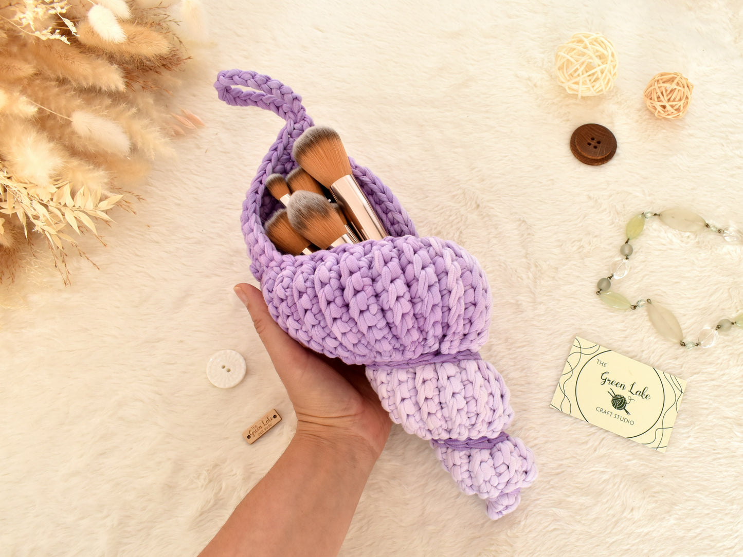 Unique spiral seashell basket
