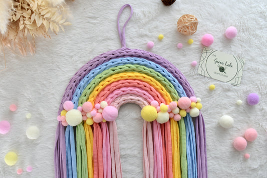 Crochet Rainbow Wall Hanging: Nursery Decor