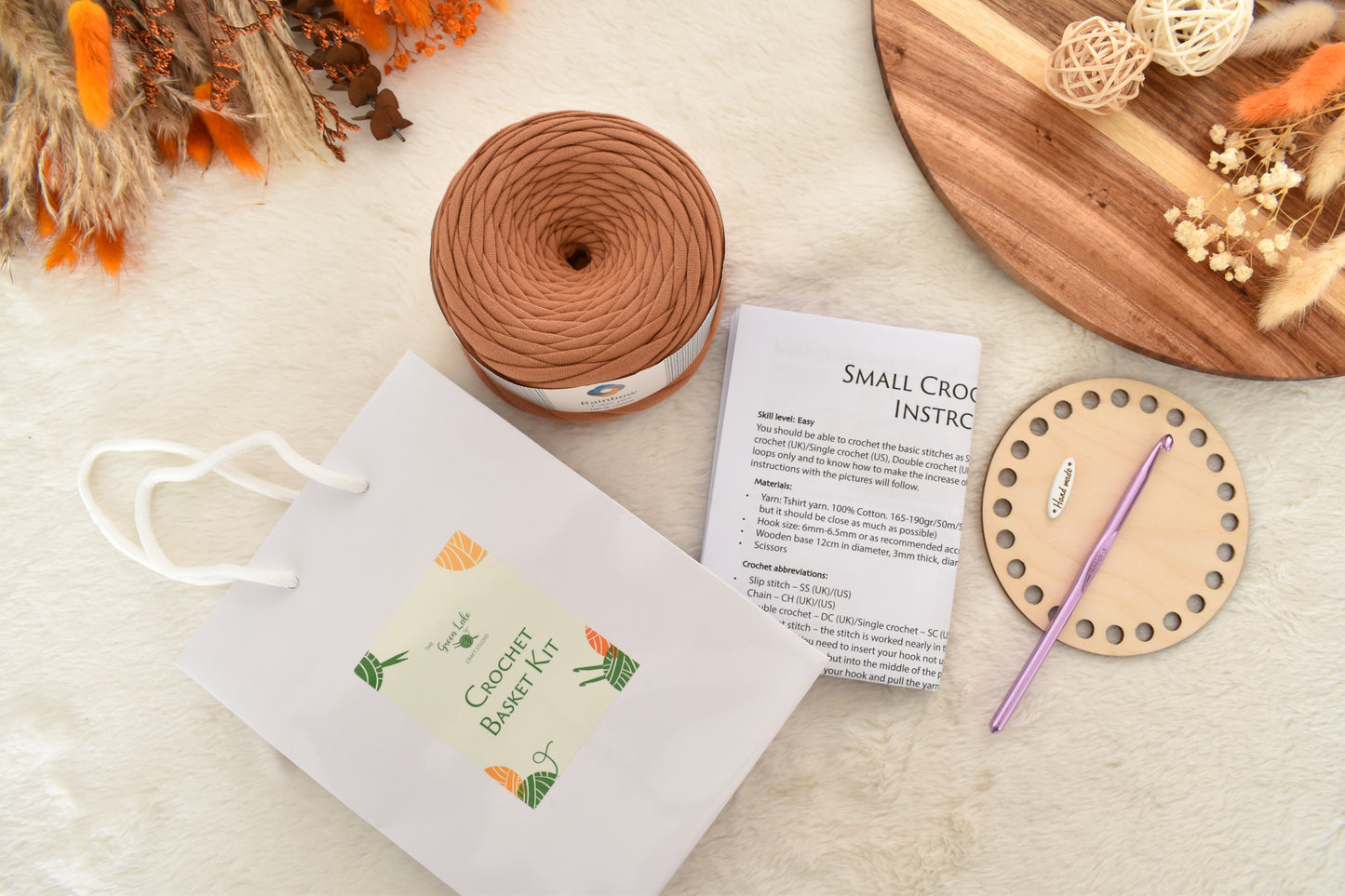 Small Crochet Basket Kit - Waistcoat Stitch