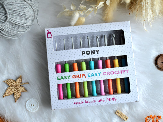 Pony crochet hook set: sizes 2mm - 6mm