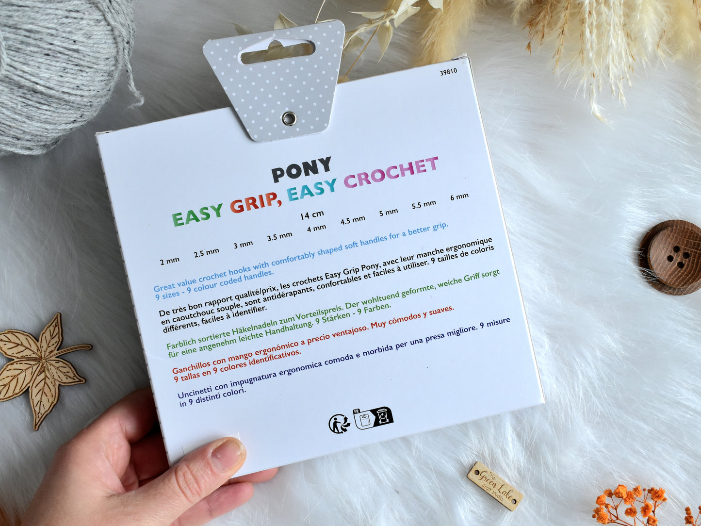 Pony crochet hook set: sizes 2mm - 6mm