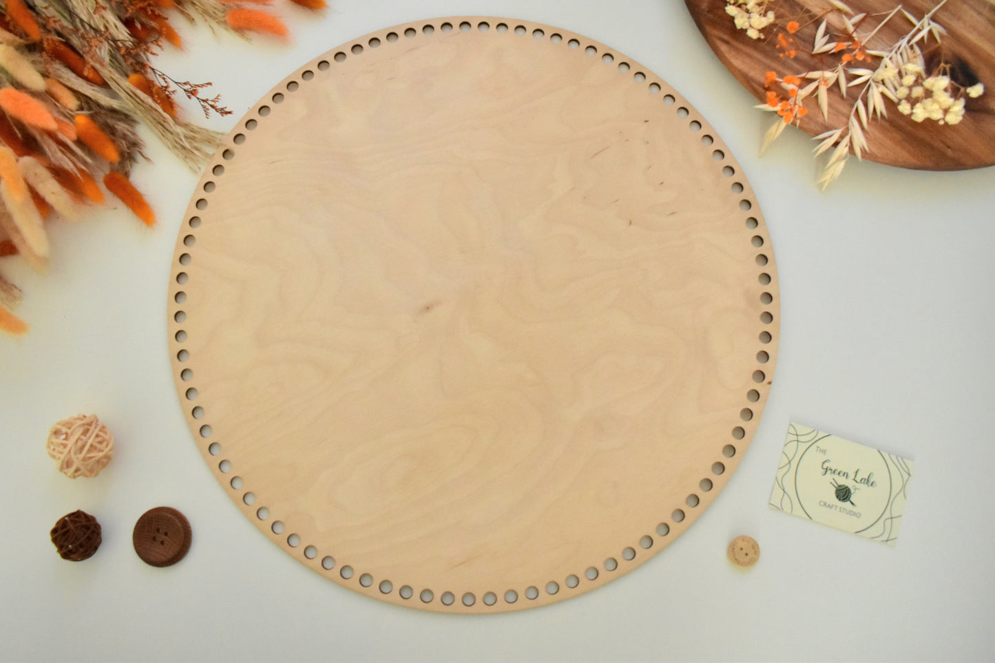 Circular wooden base 40cm/15.75" diameter for crochet, coiled or Macrame basket