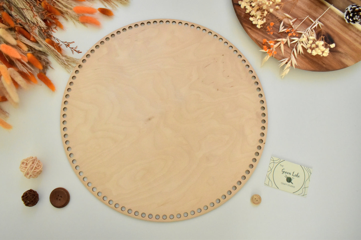 Circular wooden base 40cm/15.75" diameter for crochet, coiled or Macrame basket