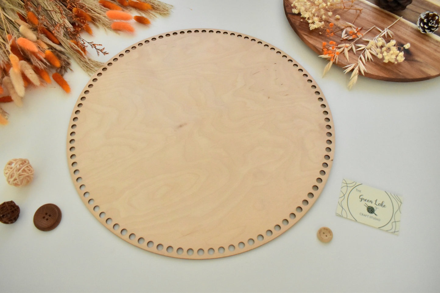 Circular wooden base 40cm/15.75" diameter for crochet, coiled or Macrame basket