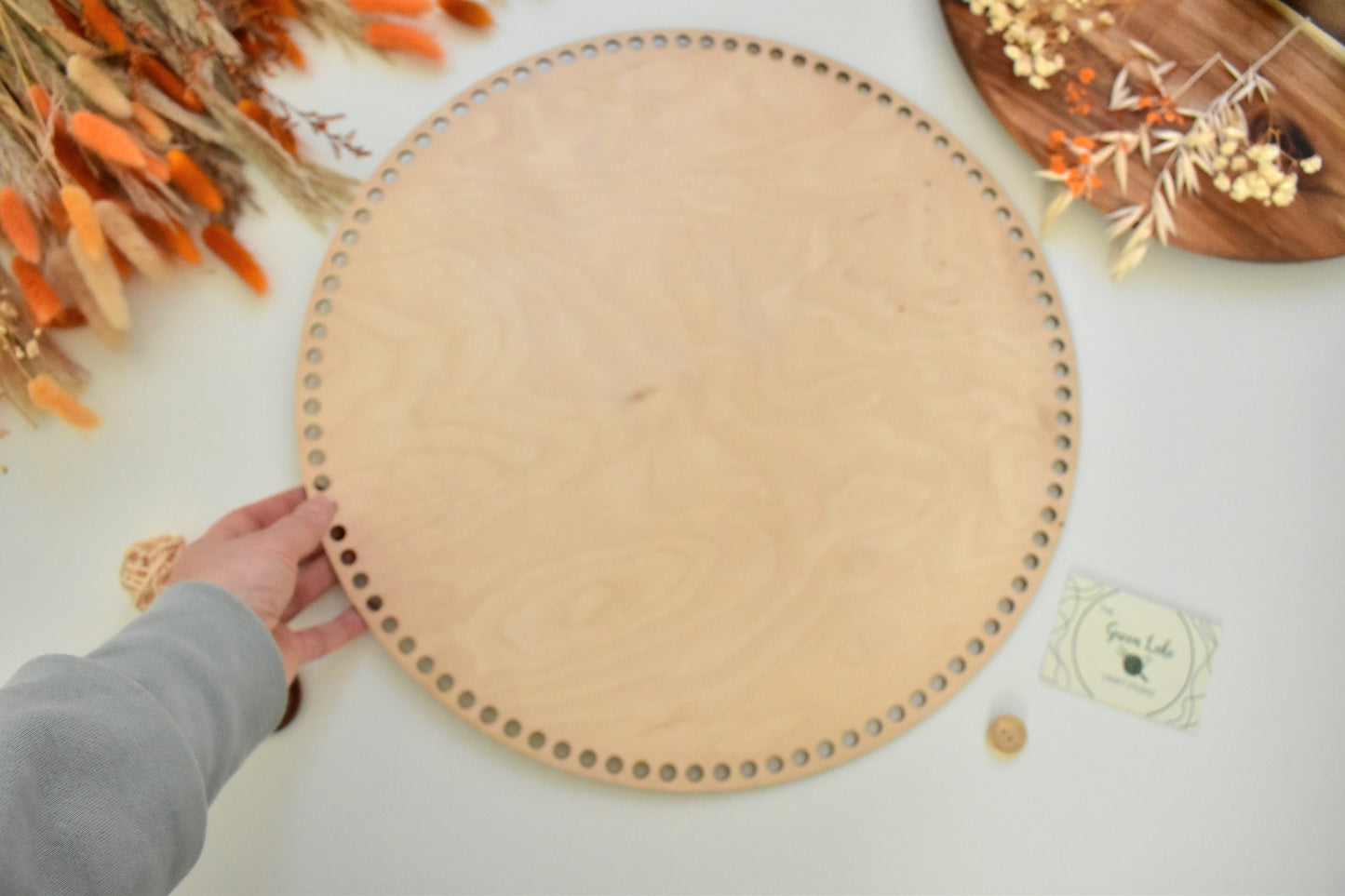 Circular wooden base 40cm/15.75" diameter for crochet, coiled or Macrame basket