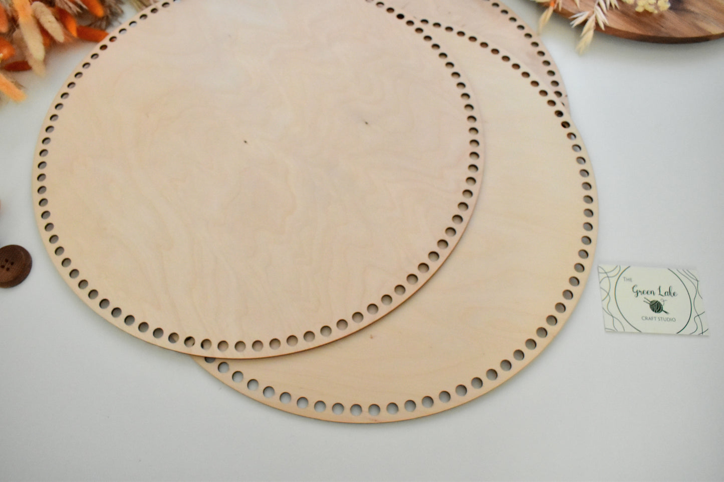 Circular wooden base 40cm/15.75" diameter for crochet, coiled or Macrame basket