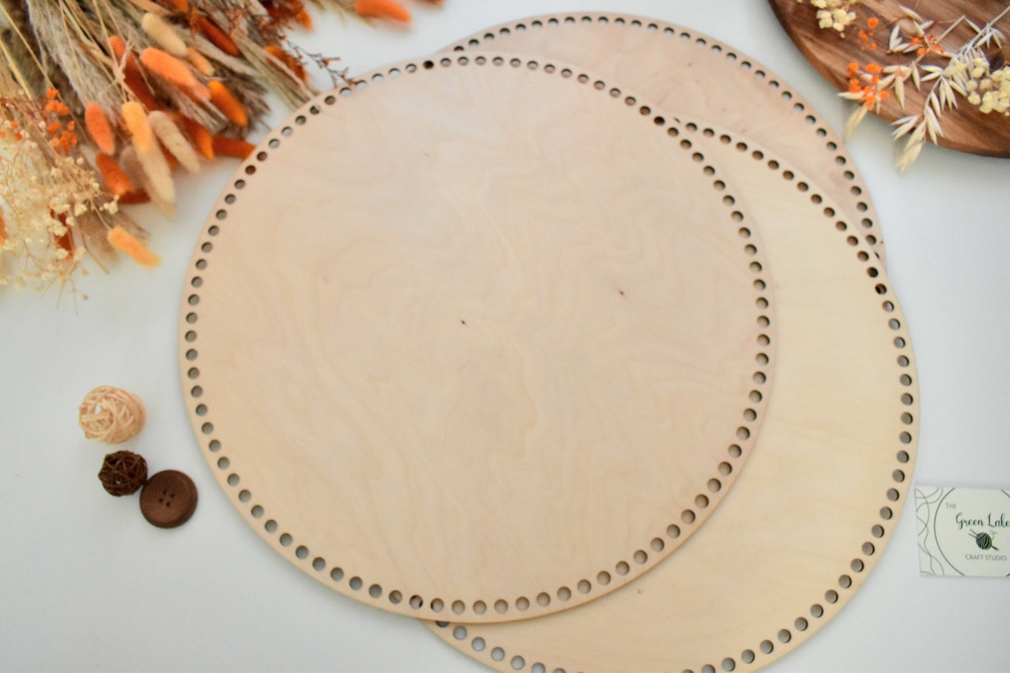 Circular wooden base 40cm/15.75" diameter for crochet, coiled or Macrame basket