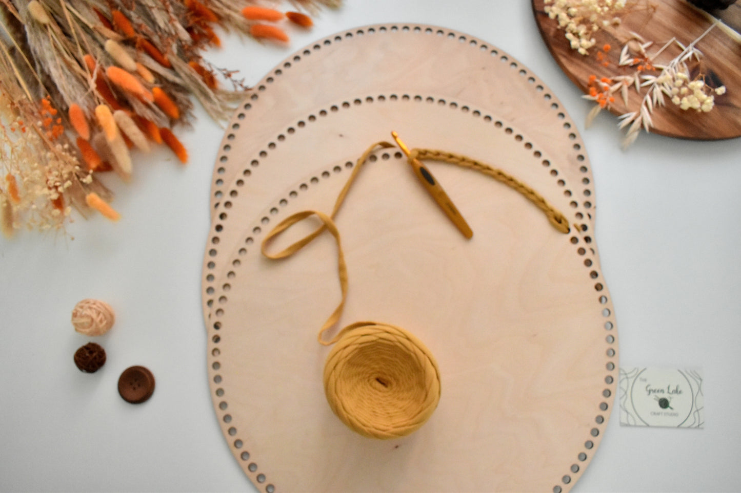 Circular wooden base 40cm/15.75" diameter for crochet, coiled or Macrame basket