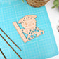 Sheep knitting needle gauge with small ruler Gift for knitter Knitting gift Knitting needle size check tool