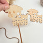 Sheep knitting needle gauge Gift for knitter Knitting needle size check tool