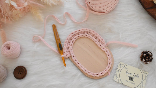 Wide oval wooden base for crochet baskets with 8mm hole size, macrame baskets, coiled baskets Suitable for Tshirt yarn or 5-7mm cord