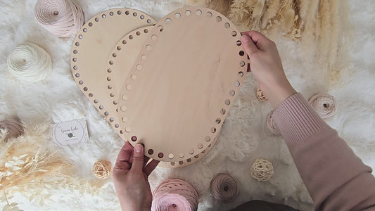 Oval Wooden Base with 10mm hole size and 10mm spacing for Crochet, Macrame or coiled baskets