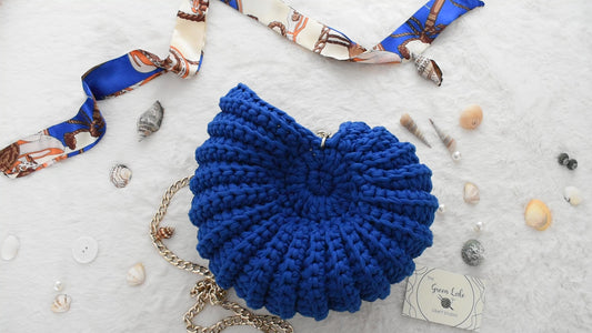 Crochet Ammonite Bag with chain handle