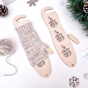 Mitten wooden blockers - Snowmen design