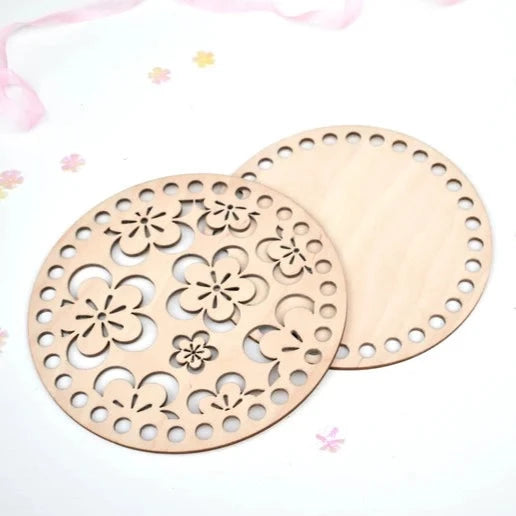 Wooden Top & Bottom Flower Power Design