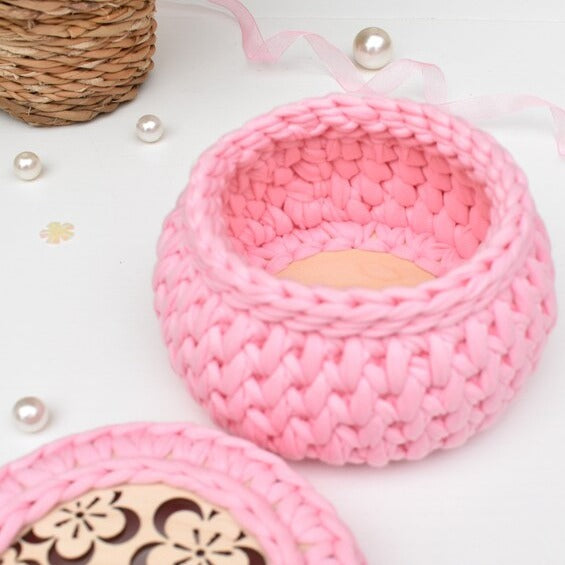 Crochet Basket Flower Power