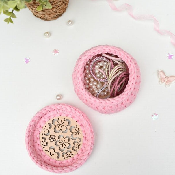 Crochet Basket Flower Power