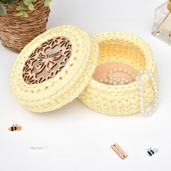 Crochet basket Butterfly