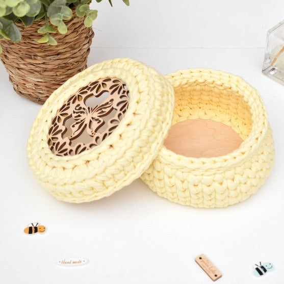 Crochet basket Butterfly